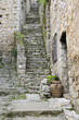 Steep stone staircase in Skradin