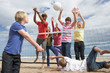Photo: Teenagers playing volleyball Teenagers playing volleyball