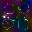 Abstract origami speech bubble vector backgroun