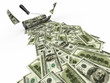 Roller brush with dollars