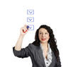 Businesswoman and checklist