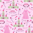 Seamless story princess elements pattern Seamless story princess elements pattern