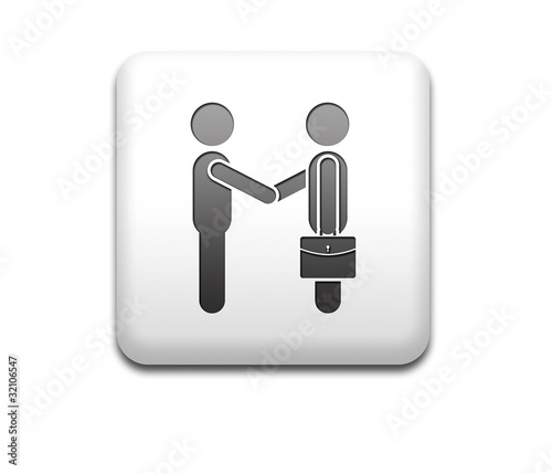 Illustration: Boton cuadrado blanco negocios Boton cuadrado blanco negocios