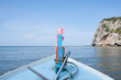 Boats are traveling at sea. Boats are traveling at sea.