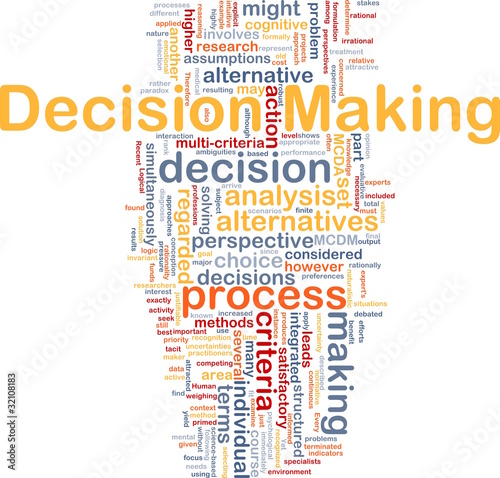 Illustration: Decision making background concept Decision making background concept