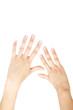 Female hands without little finger from birth. Real photo #1