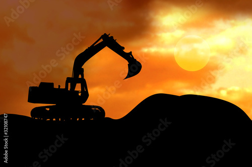 Illustration: mechanical digger mechanical digger