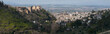 Panoramic of Granada and Alhambra. Granada, Spain