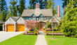 Luxury house at sunny day in Vancouver, Canada.