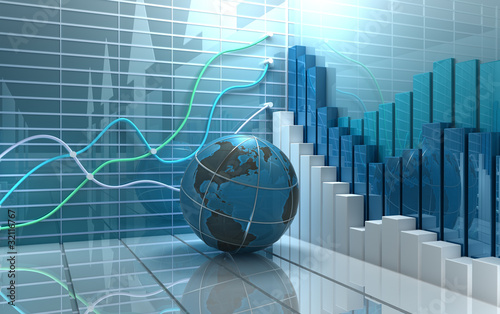 Illustration: Stock market abstract background Stock market abstract background