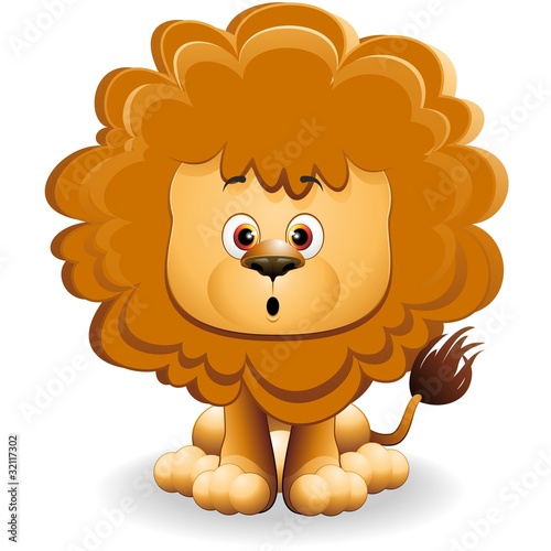 Vector: Leone Cucciolo Cartoon-Cute Baby Lion-Vector Leone Cucciolo Cartoon-Cute Baby Lion-Vector