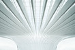 Modern roof with concrete arches in perspective