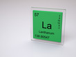 Lanthanum - symbol La - chemical element of the periodic table Lanthanum - symbol La - chemical element of the periodic table