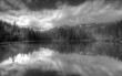 Polish Tatra mountains Smreczynski staw lake B&W