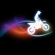 Silhouette of a man on a motorcycle. Silhouette of a man on a motorcycle.
