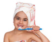 Foto: Happy little girl with toothbrush Happy little girl with toothbrush