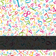 Abstract background with colorful numbers Abstract background with colorful numbers