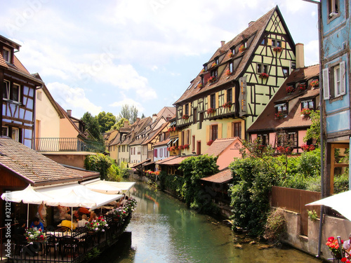 Photo: Canal in Petite Venice neighborhood of Colmar, France Canal in Petite Venice neighborhood of Colmar, France