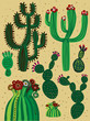 color cactus set