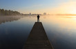 Foggy pier