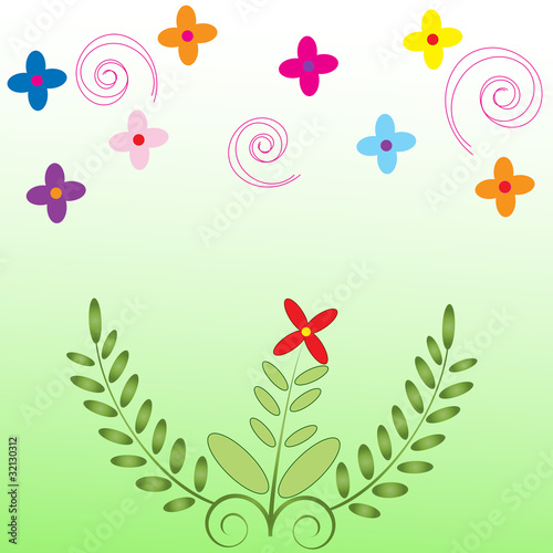 Vector: Flowery Background Flowery Background
