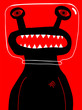 alien with a glass helmet