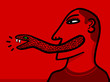 Snake in the mouth