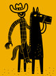 Cowboy and his horse