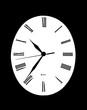 Abstract clock on white background.