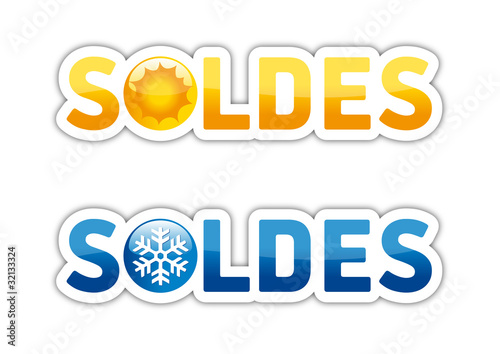 Vector: Soldes d'été - Soldes d'hiver Soldes d'été - Soldes d'hiver