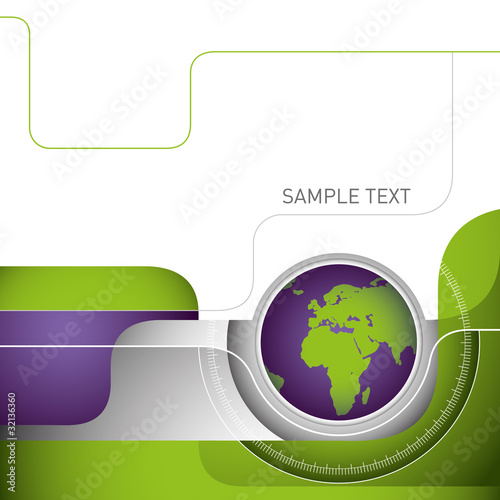 Vektor: Designed layout with illustrated globe. Designed layout with illustrated globe.