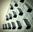 contemporary blue glass architectural buildings