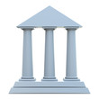 Ancient building with 3 columns Ancient building with 3 columns