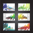set of colored abstract backgrounds with squares