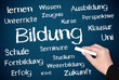 Bildung - Konzept Tafel blau Bildung - Konzept Tafel blau