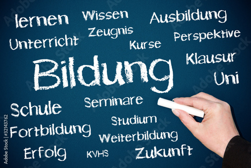 Illustration: Bildung - Konzept Tafel blau Bildung - Konzept Tafel blau