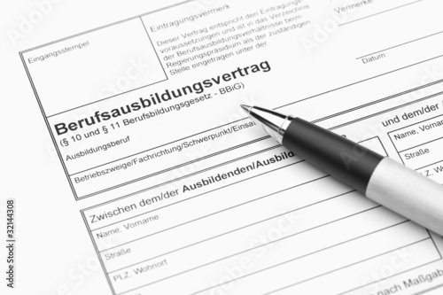 Foto: Berufsausbildungsvertrag Berufsausbildungsvertrag