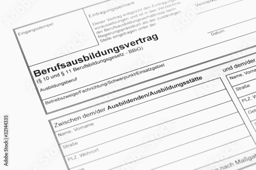 Foto: Berufsausbildungsvertrag Berufsausbildungsvertrag