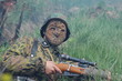 German sniper.WW2 reenacting. Kiev,Ukraine