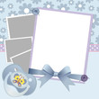 Vector: Cute template for baby's card Cute template for baby's card