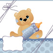 Vector: Cute template for baby card Cute template for baby card