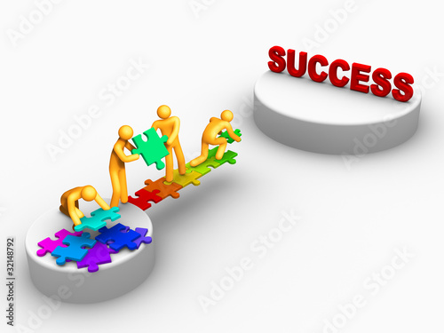 Illustration: Team Work For Success Team Work For Success