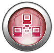 Red glossy 3D effect button "Network"