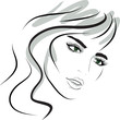beauty girl face. design elements. beauty girl face. design elements.