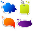 Colorful paper bubble for speech