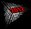 Abstract Cube Corner Year 2012 Black Abstract Cube Corner Year 2012 Black