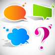 Colorful paper bubble for speech