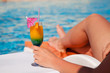 Woman hand with cocktail glass
