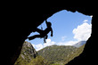 Rock climber silhouette