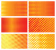 Halftone background cards set